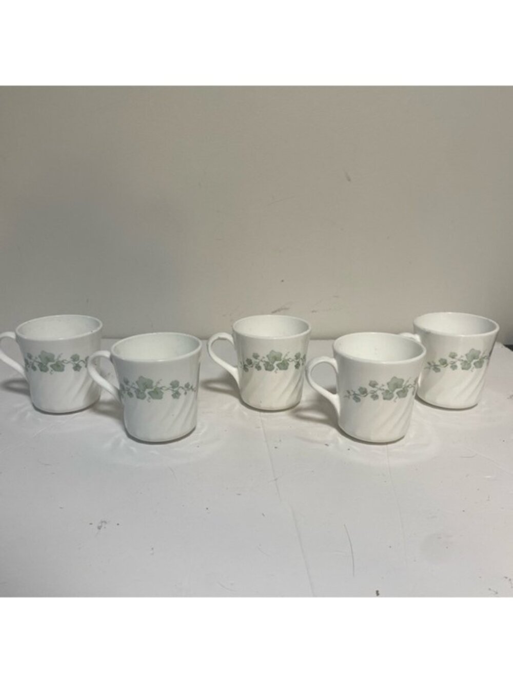 Corelle by Corning “English Ivy” Coffee Mugs – Set of 5, Vintage